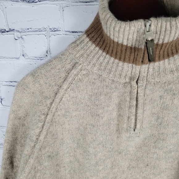 SPRINGFIELD | 100% lambswool high neck ¼ zip knit sweater - Picture 2 of 9